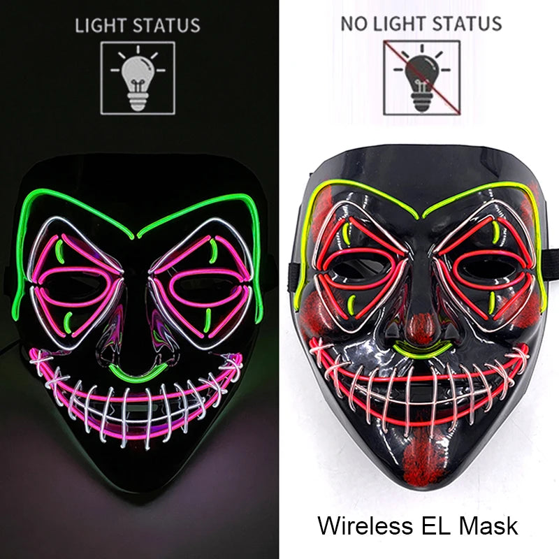 "Emo Glow Mask 🔥 Light Up the Darkness"