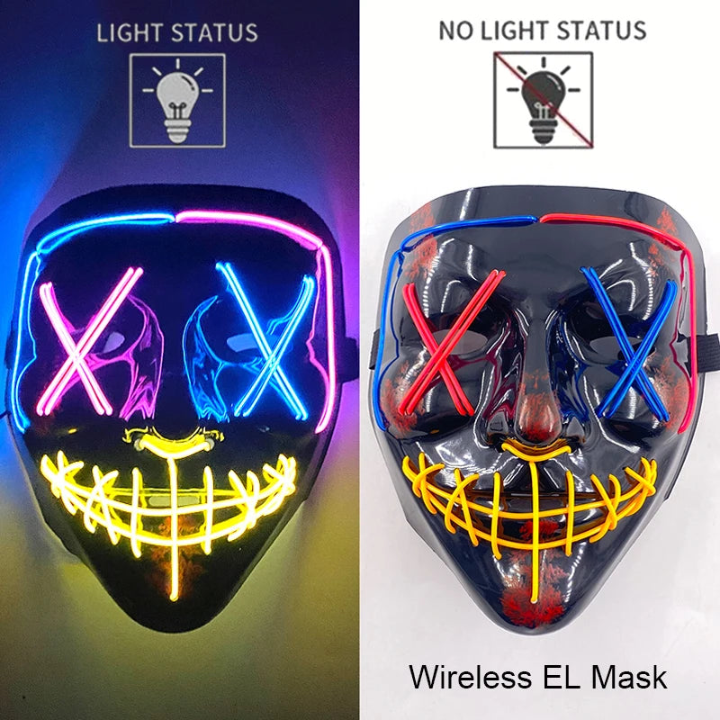 "Emo Glow Mask 🔥 Light Up the Darkness"