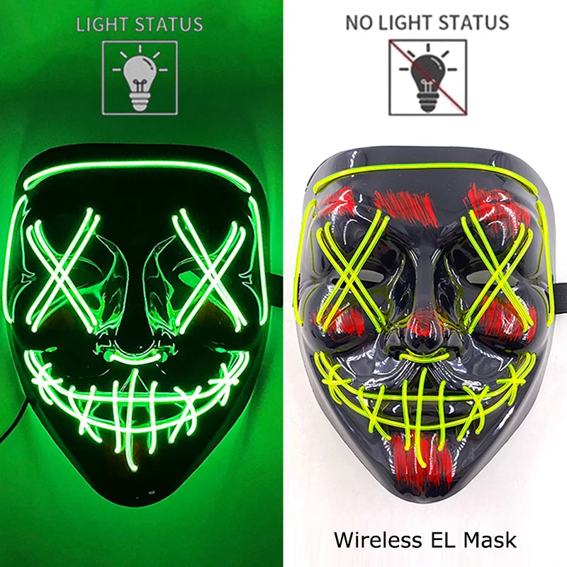 "Emo Glow Mask 🔥 Light Up the Darkness"