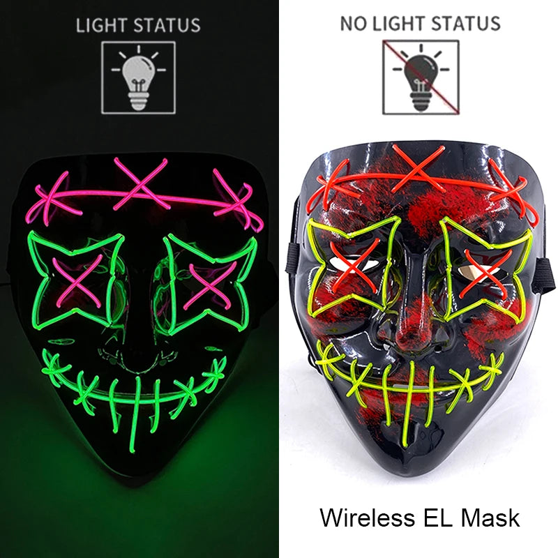 "Emo Glow Mask 🔥 Light Up the Darkness"