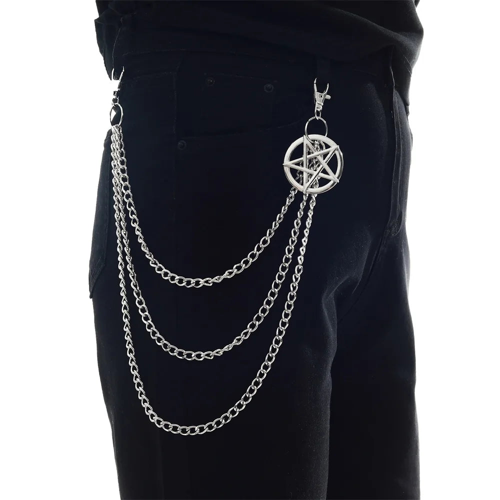 Punk Pants Chains Belt Chain for Man Women Jean Trousers Chains Goth Jewelry Gothic Emo Scene Accessories