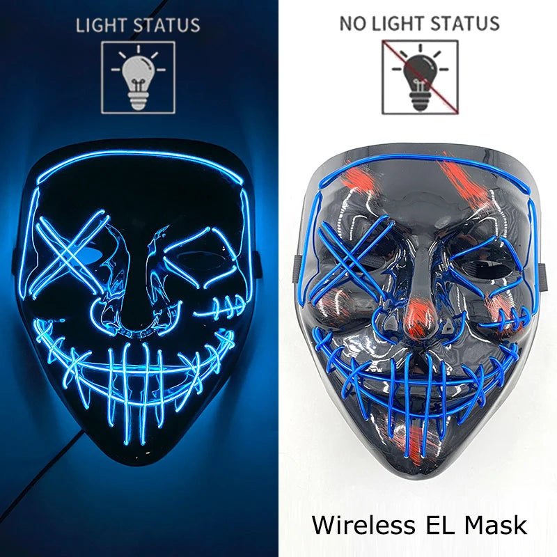 "Emo Glow Mask 🔥 Light Up the Darkness"