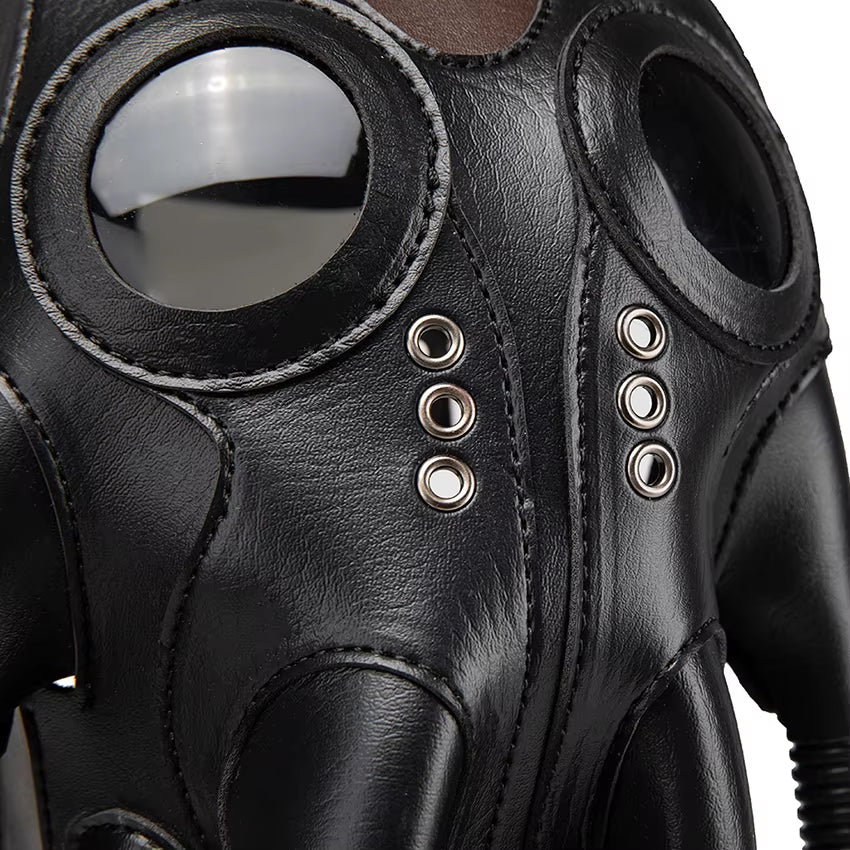 Xenomorph Steampunk Leather Mask – Alien Tentacle Monster Cosplay | Gothic Halloween Masquerade