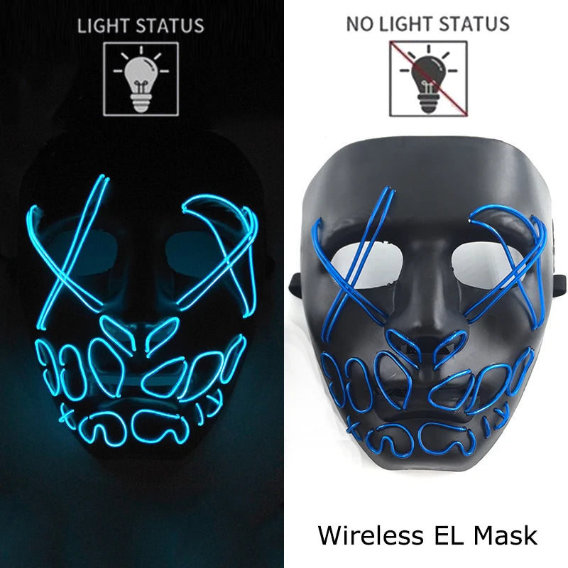 "Emo Glow Mask 🔥 Light Up the Darkness"