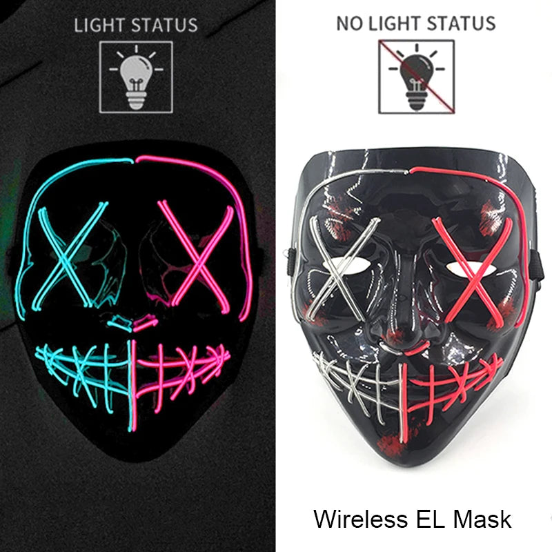 "Emo Glow Mask 🔥 Light Up the Darkness"