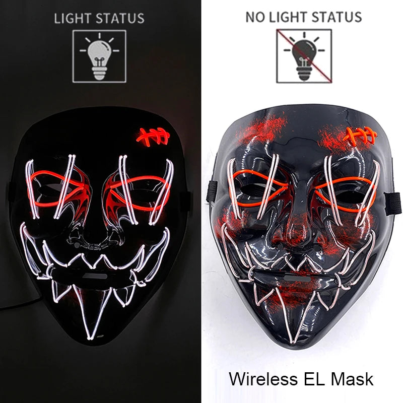 "Emo Glow Mask 🔥 Light Up the Darkness"