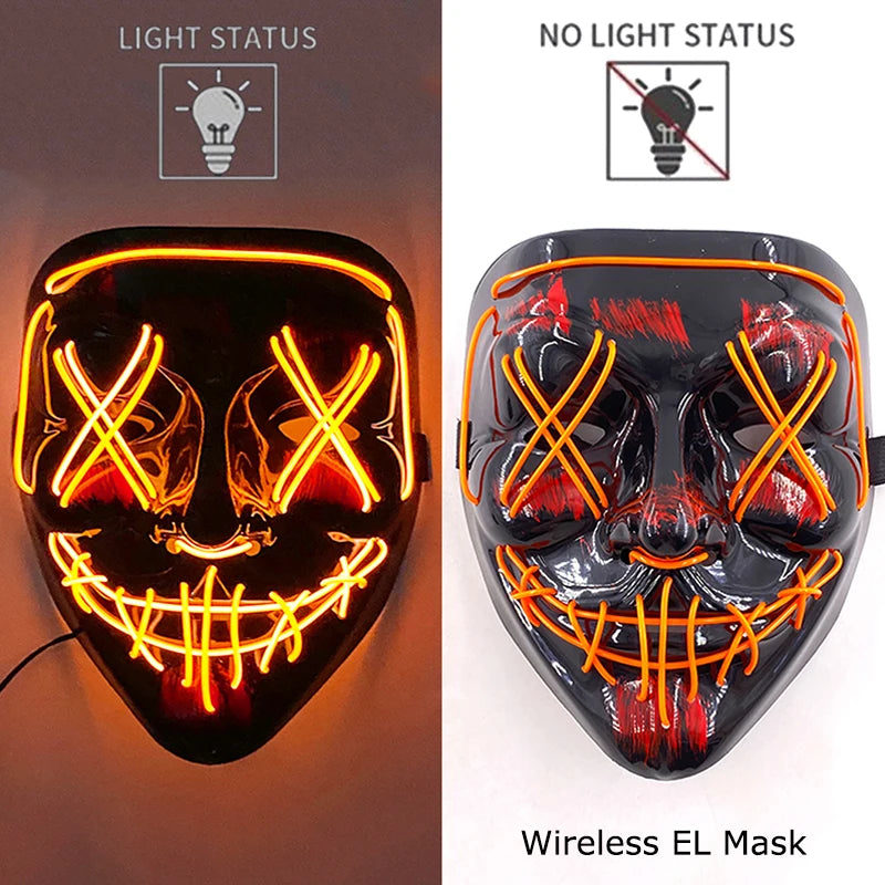 "Emo Glow Mask 🔥 Light Up the Darkness"