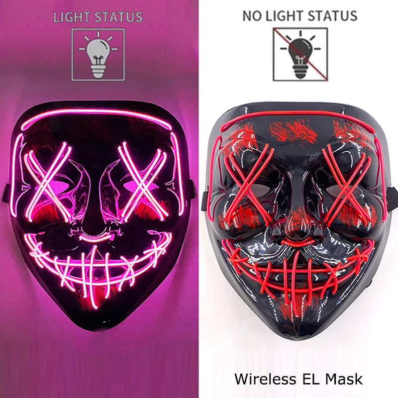 "Emo Glow Mask 🔥 Light Up the Darkness"