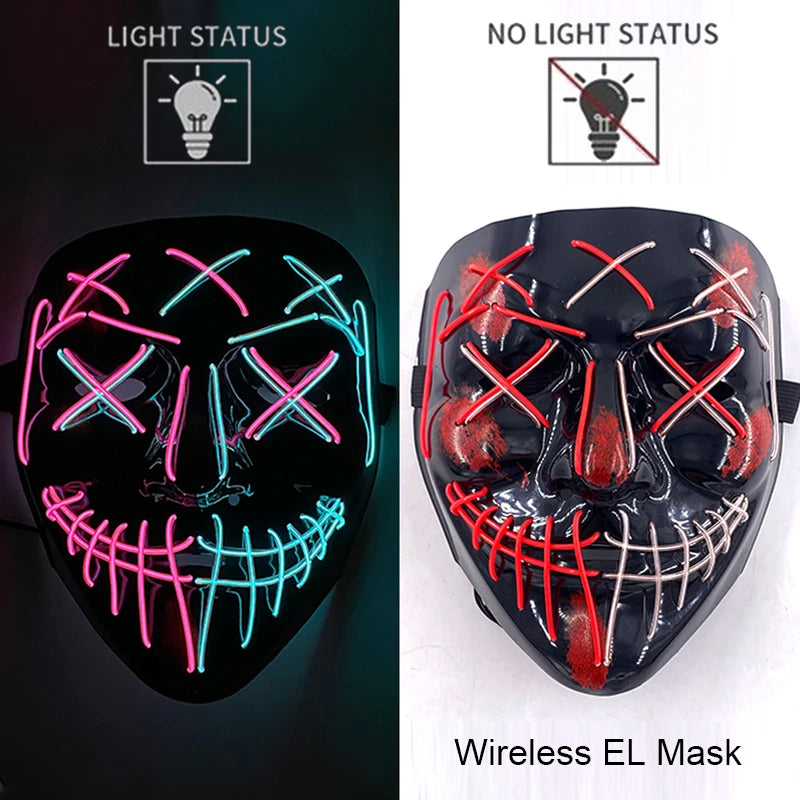 "Emo Glow Mask 🔥 Light Up the Darkness"