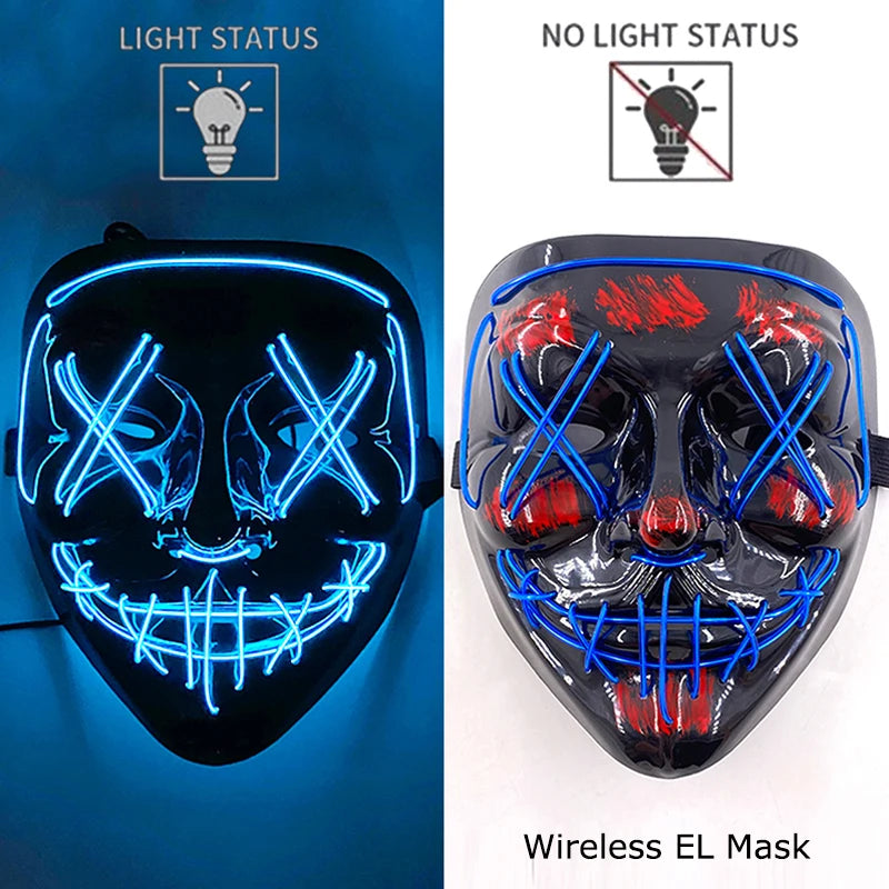 "Emo Glow Mask 🔥 Light Up the Darkness"