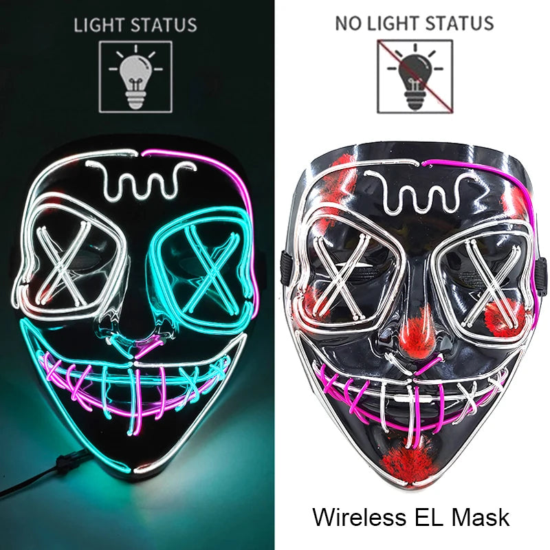 "Emo Glow Mask 🔥 Light Up the Darkness"