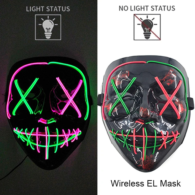 "Emo Glow Mask 🔥 Light Up the Darkness"