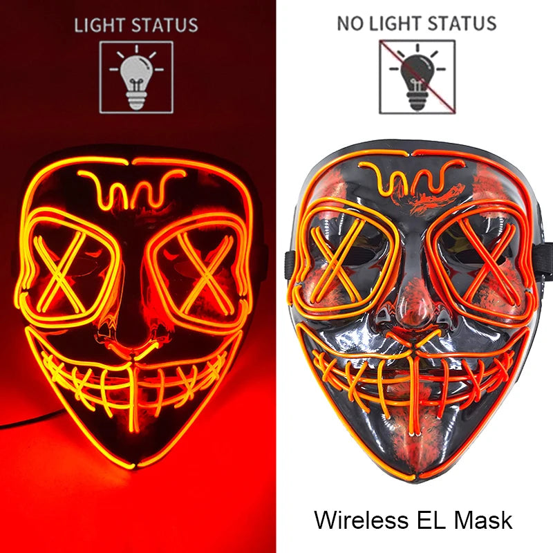 "Emo Glow Mask 🔥 Light Up the Darkness"