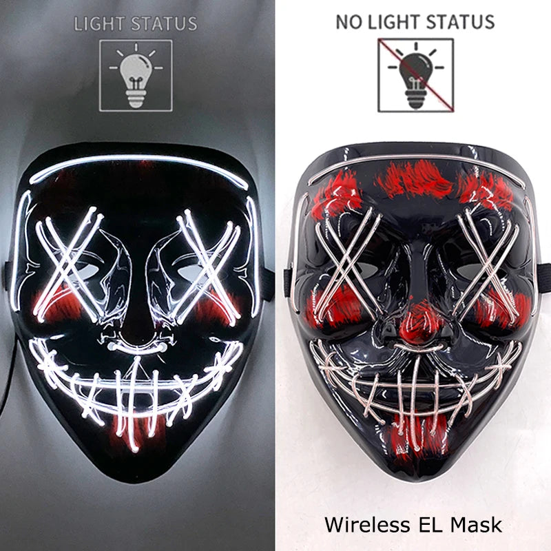 "Emo Glow Mask 🔥 Light Up the Darkness"