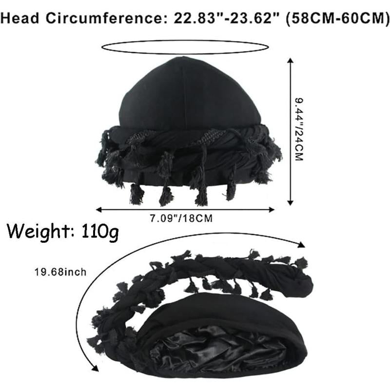 Retro Twist Turban – Silky Lined Beanie for Men