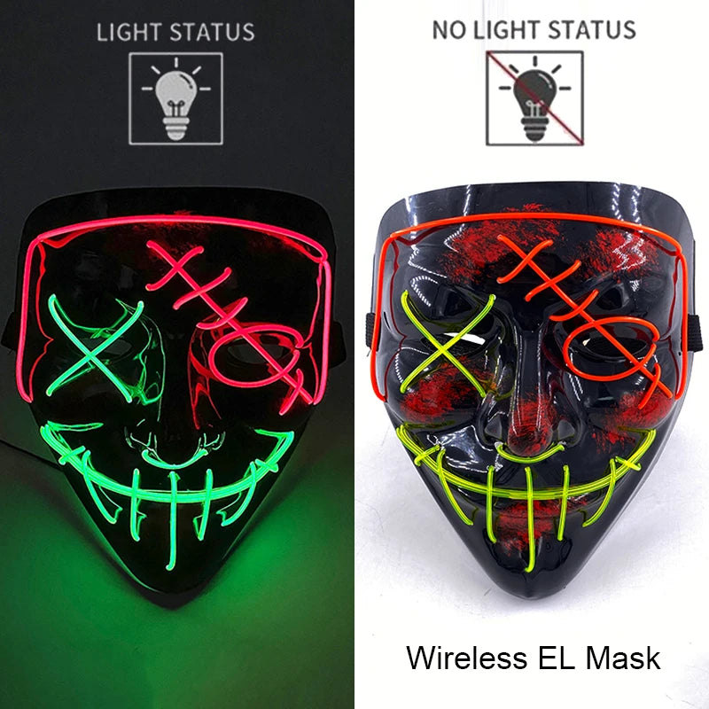 "Emo Glow Mask 🔥 Light Up the Darkness"