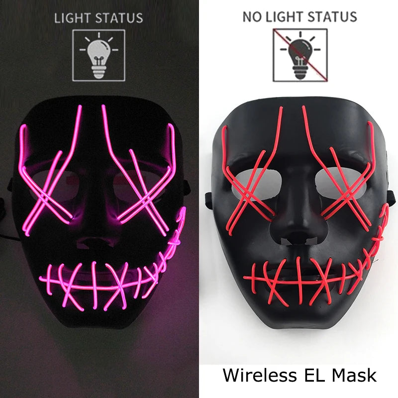 "Emo Glow Mask 🔥 Light Up the Darkness"