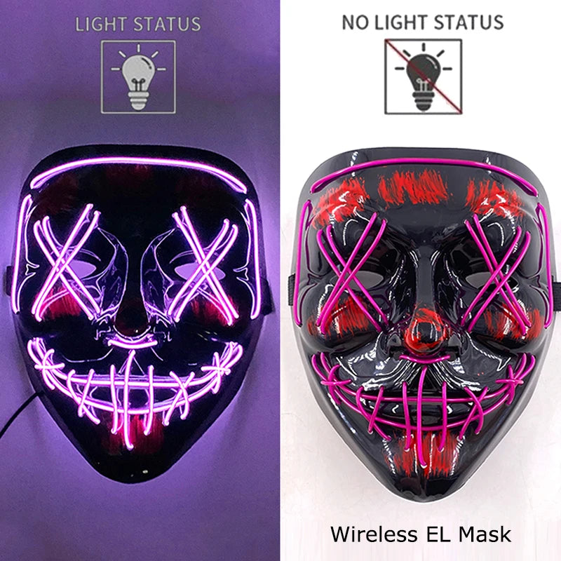 "Emo Glow Mask 🔥 Light Up the Darkness"