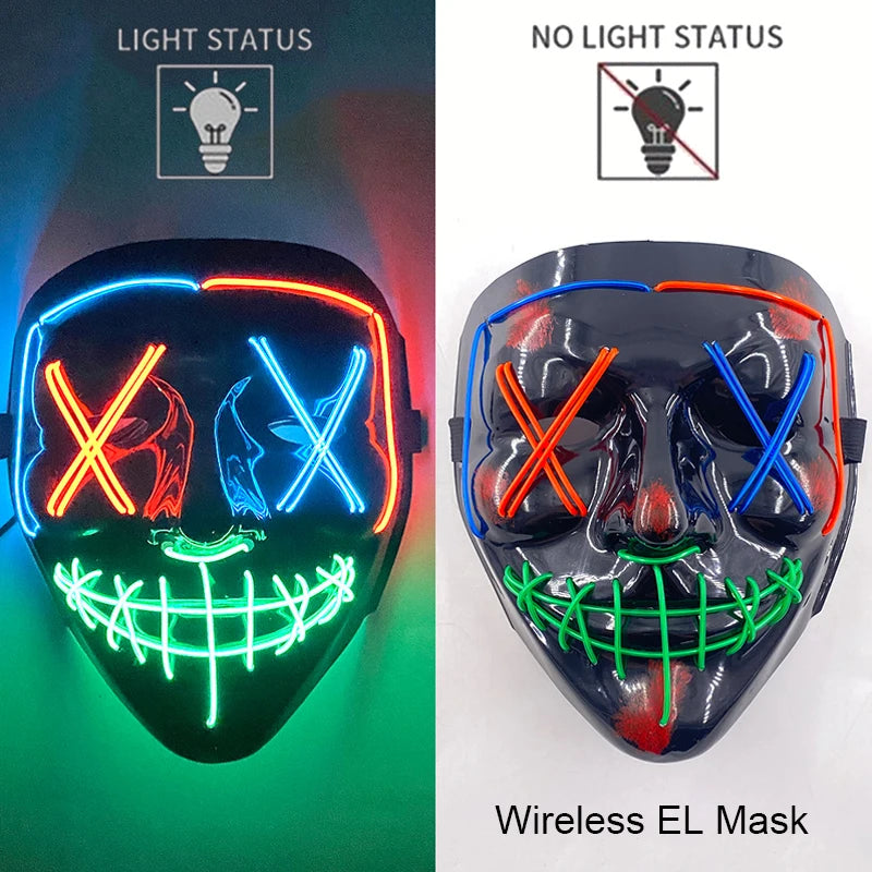 "Emo Glow Mask 🔥 Light Up the Darkness"