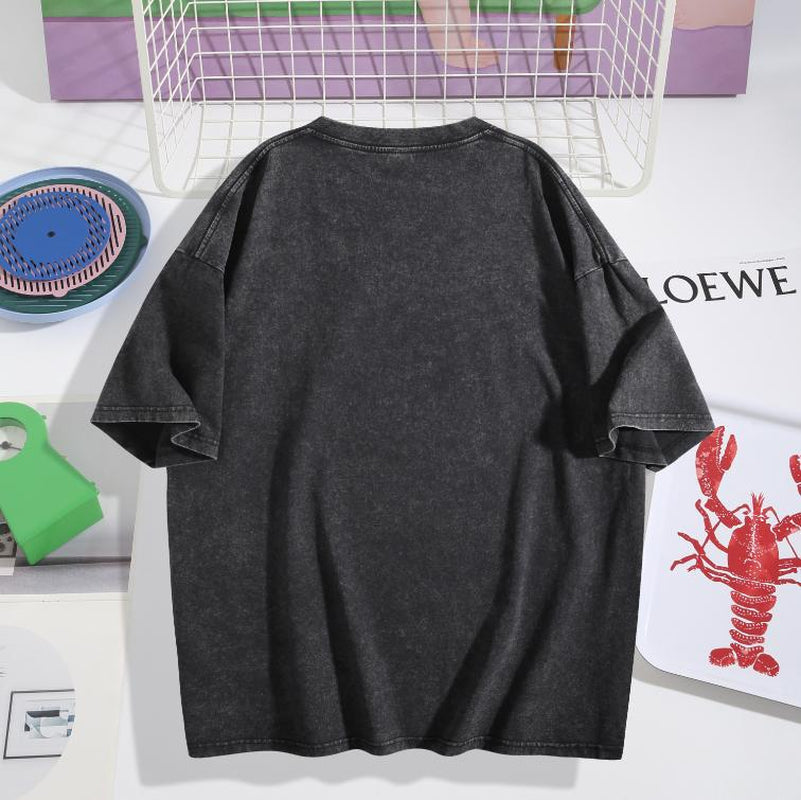 "Dark Gothic Angel đˇď¸ â Heavy Washed Vintage Streetwear Tee đ¤"