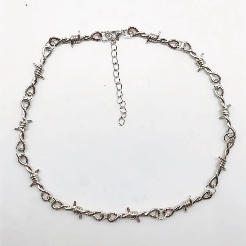 Razor Chains 🖤⚔ Gothic Barbed Wire Choker"