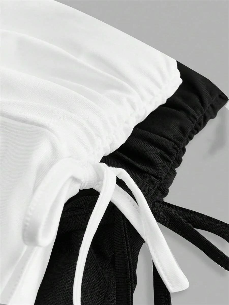 2025 New Solid Color Skirt Women Summer Fashion Outdoor Versatile High Waist Slim Fit Elastic Waist Short Skirt Goods in Stock