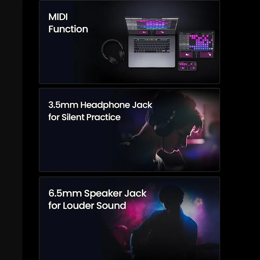 🖤 AeroBand “Silent Storm” Smart Guitar ⚡ Future Sound of Darkness