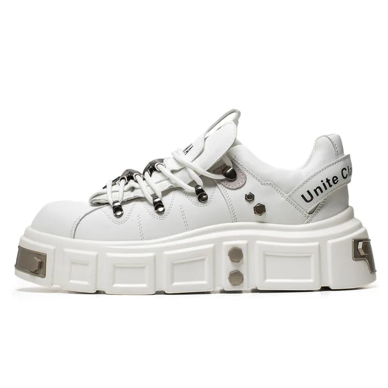 New Large Size Men'S Muffin Bottom Punk Shoes Fashion Platform Light Men'S Shoes Comfortable Casual Sports Shoes Men Sneakers