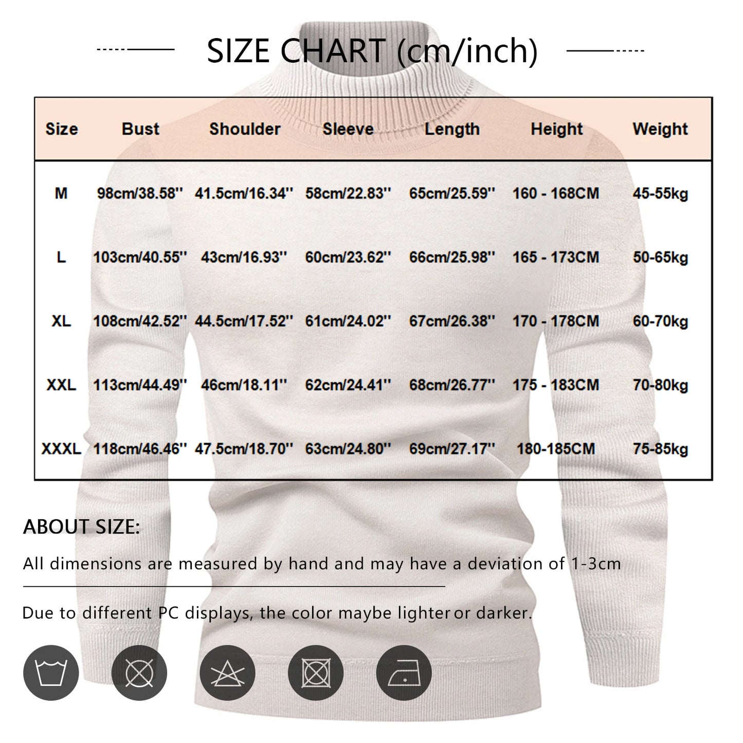 Men’s Thick Turtleneck Sweater