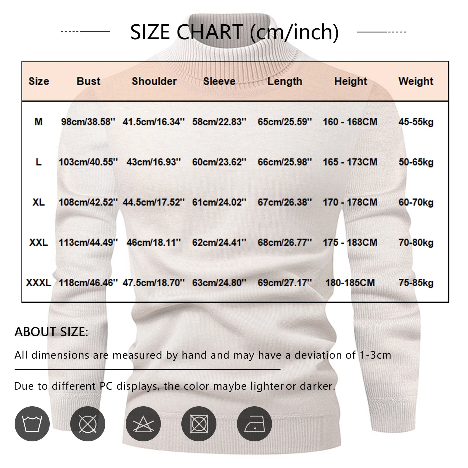 Men’s Thick Turtleneck Sweater