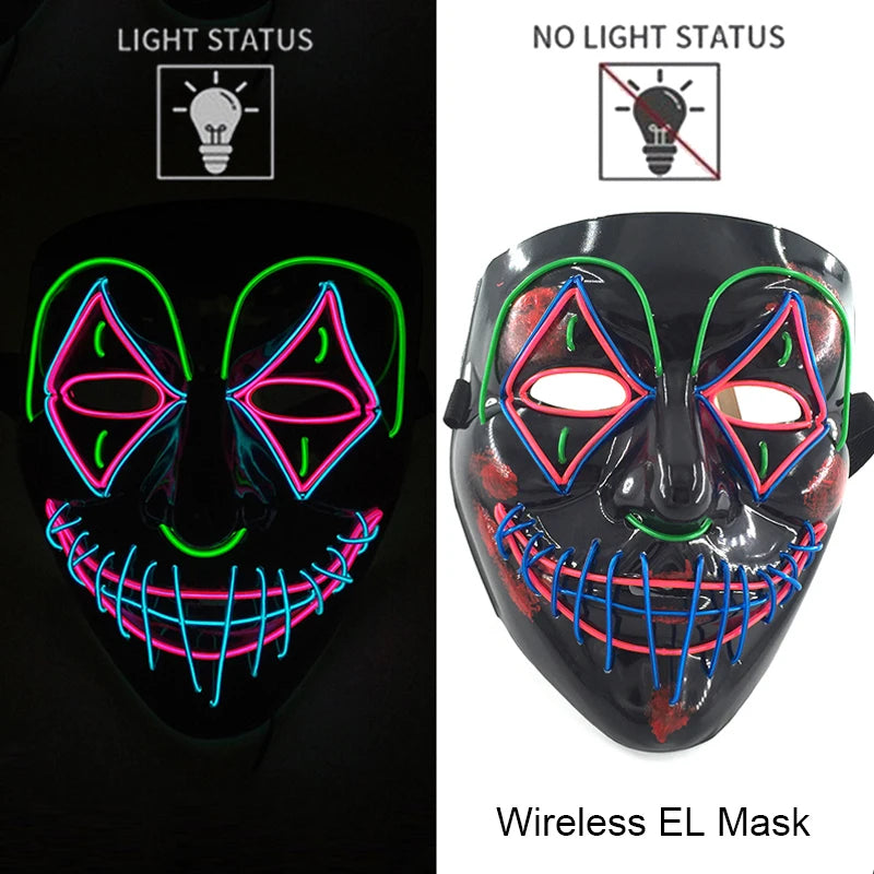 "Emo Glow Mask 🔥 Light Up the Darkness"