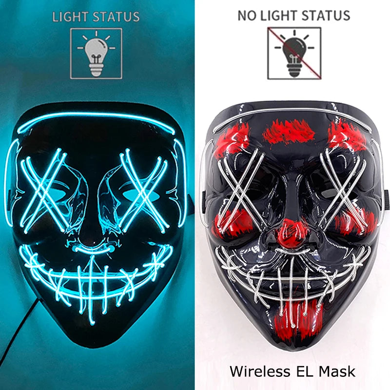 "Emo Glow Mask 🔥 Light Up the Darkness"