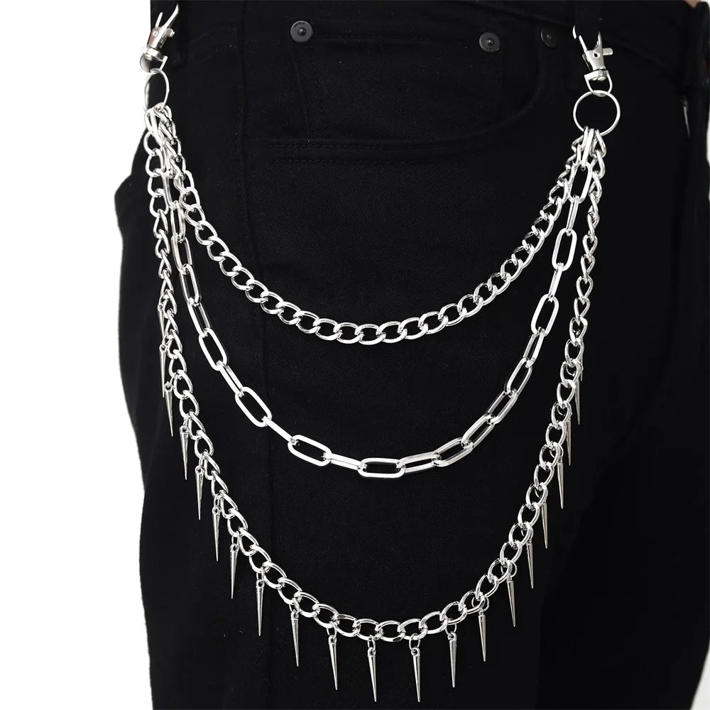 Punk Pants Chains Belt Chain for Man Women Jean Trousers Chains Goth Jewelry Gothic Emo Scene Accessories