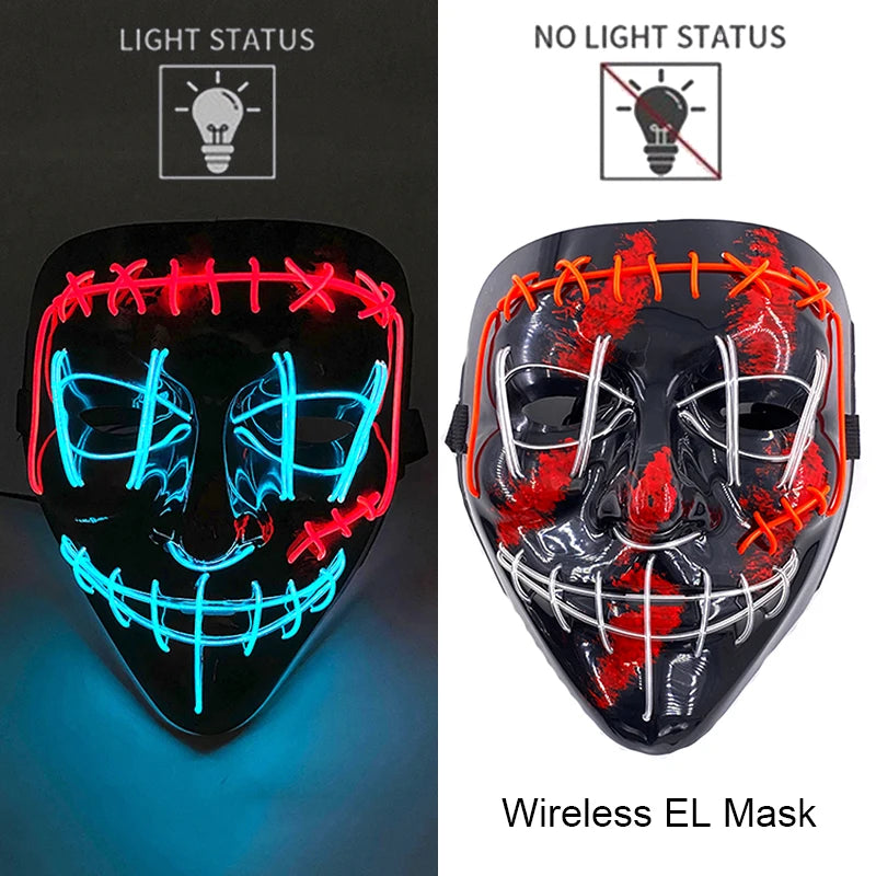 "Emo Glow Mask 🔥 Light Up the Darkness"