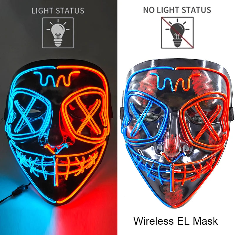 "Emo Glow Mask 🔥 Light Up the Darkness"