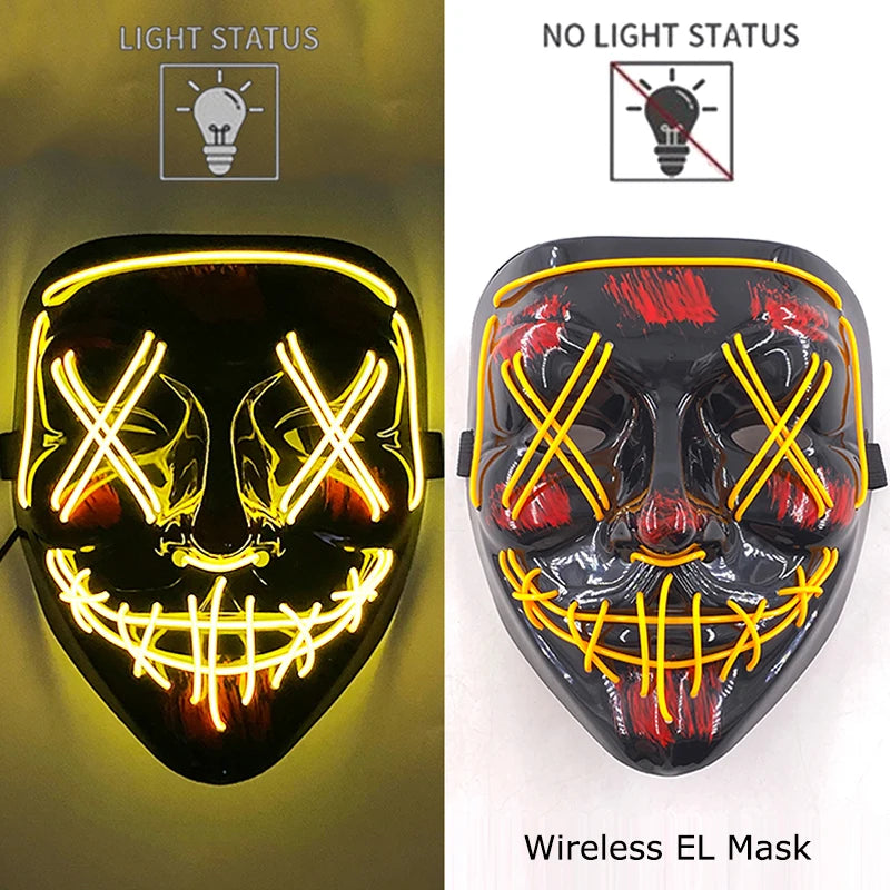 "Emo Glow Mask 🔥 Light Up the Darkness"
