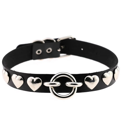 New Harajuku Black Goth Punk Leather Choker Necklaces Women Men Rock Metal Emo Festival Cosplay Party Jewelry Gothic Accessories