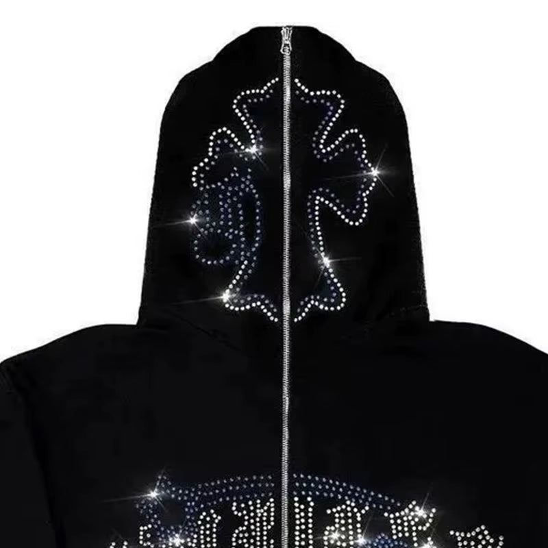 Autumn/Winter Fashion Vintage Y2K Sweatshirt Hoodies Streetwear Matching Shirt Aesthetic Korean Style Zipper Pullover Emo