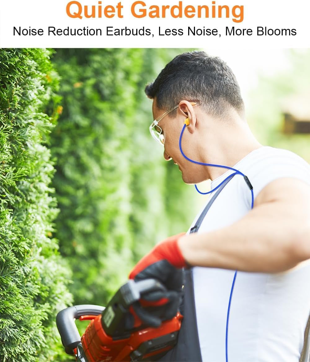 KR10J 27dB NRR Safety Earbuds – 3.5mm Wired Work Headphones with Mic & Noise Reduction