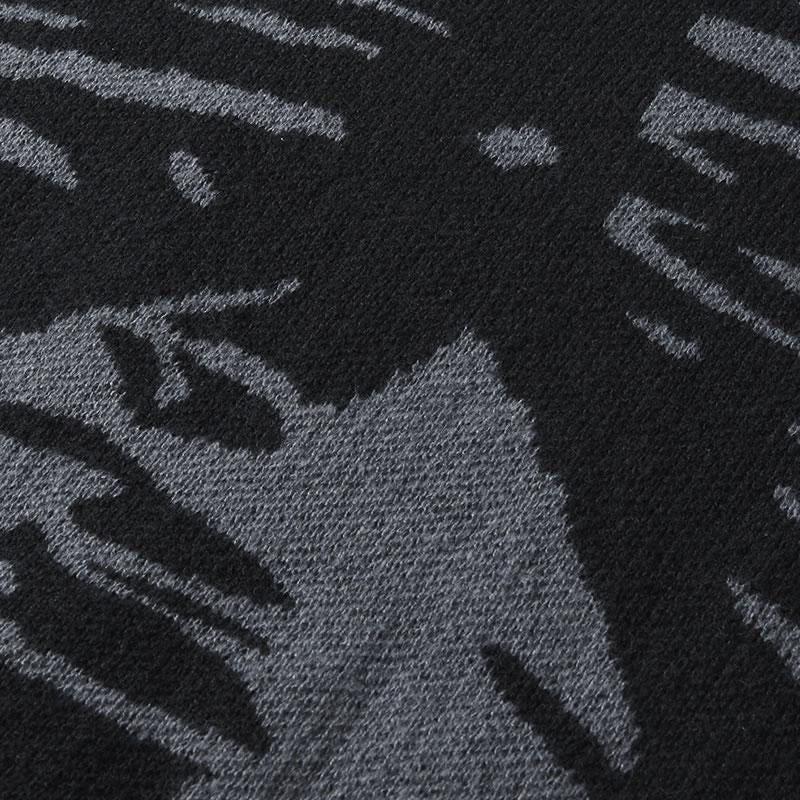 Emo Skeleton Sweater 🖤 Oversized Gothic Knitwear”