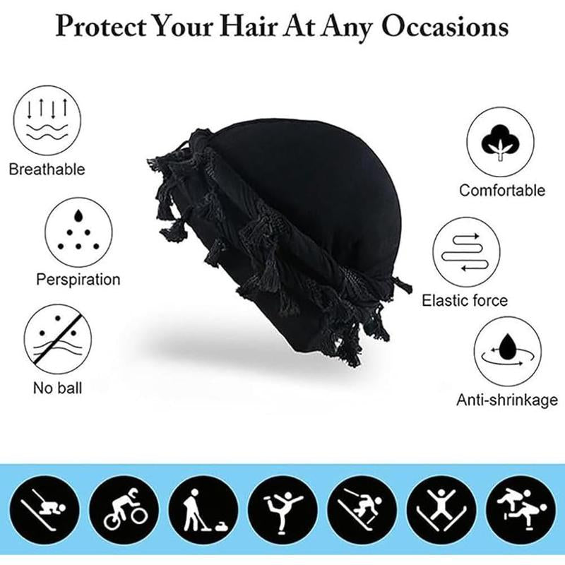 Retro Twist Turban – Silky Lined Beanie for Men