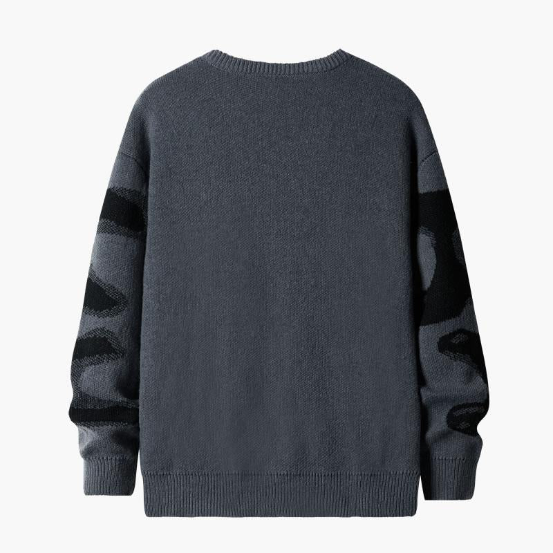 Emo Skeleton Sweater 🖤 Oversized Gothic Knitwear”