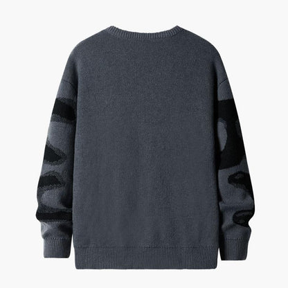 Emo Skeleton Sweater 🖤 Oversized Gothic Knitwear”