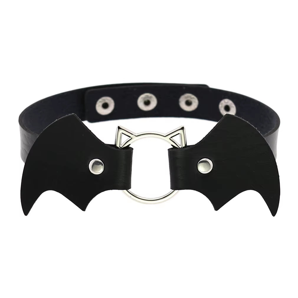 New Harajuku Black Goth Punk Leather Choker Necklaces Women Men Rock Metal Emo Festival Cosplay Party Jewelry Gothic Accessories