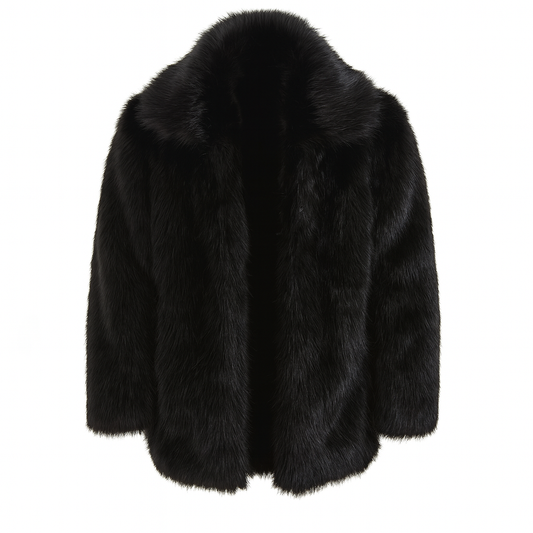 Men's Autumn/Winter Faux Fur Coat – Eco-Friendly, Thick & Comfortable | Loose Casual Advanced Design