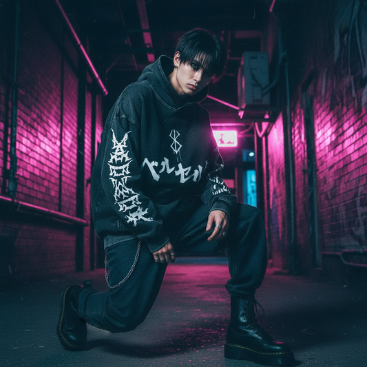 Gothic Y2K Hoodie – Oversized Harajuku Sweatshirt for Men & Women