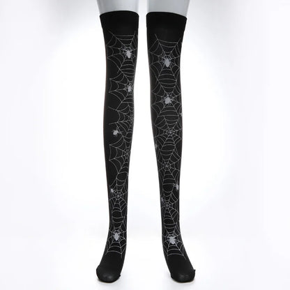 Skull Gothic Dark Long Sexy Stockings Harajuku Emo Alternative Lolita Socks Lingerie Skin Thigh High Garters Hosiery Stockings