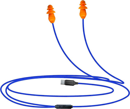 KR10C USB-C Safety Earbuds – 27dB NRR Noise Reduction, Wired Work Headphones with In-Line Mic