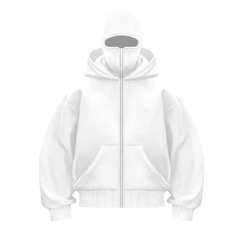 🖤 Harajuku Double Hood Hoodie ⚡ Vintage Street Style