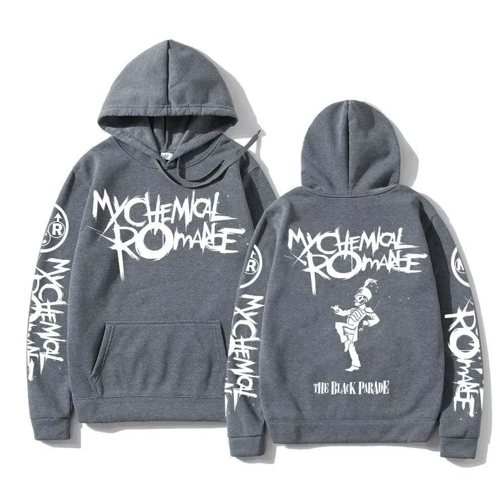 My Chemical Romance Double Sided Graphic Hoodies Streetwear Black Parade Punk Emo Rock Hoodie Men'S Hot Hooded Sweatshirt Tops
